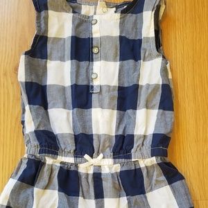 Girls blue picnic pattern jumper
